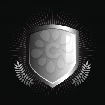 Royalty Free Clipart Image of a Black Shield