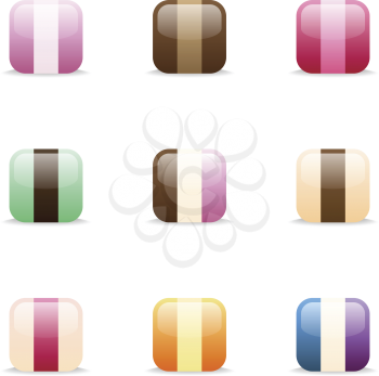 Royalty Free Clipart Image of Ice-Cream Flavour Icons