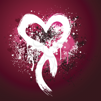 Royalty Free Clipart Image of a Grunge Heart