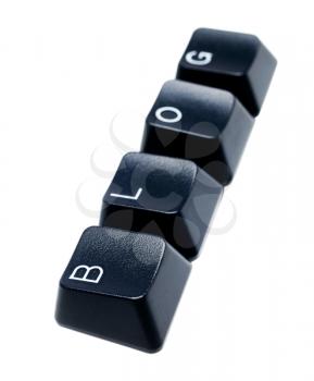 Royalty Free Photo of Computer Keys Spelling the Word Blog