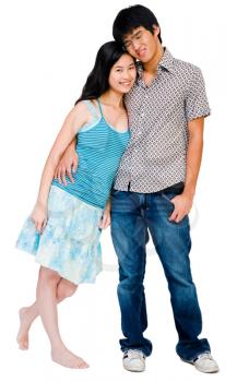 Royalty Free Photo of a Young Couple Holding each Other
