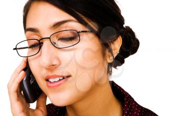 Royalty Free Photo of a Woman talking on a Cell Phone