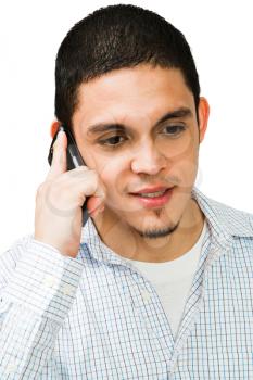 Royalty Free Photo of a Man Talking on his Cellular Phone