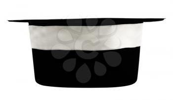 Hat of black color isolated over white