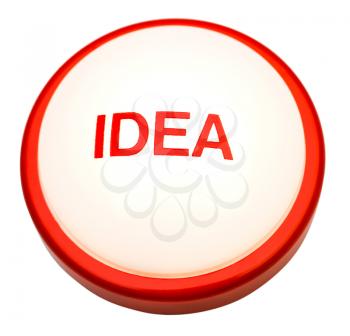 IDEA symbol on a circle isolated over white