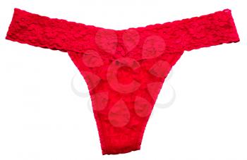 Red color thong isolated over white