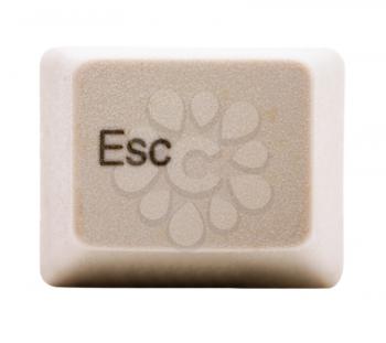 Escape computer key isolated over white