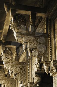 Architectural detail of a fort, Agra Fort, Agra, Uttar Pradesh, India