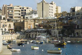 Boats at a harbor, Malta