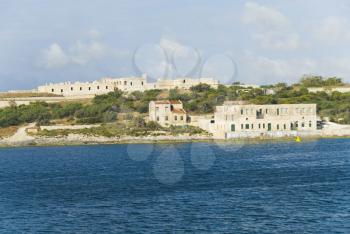 Houses on an island, Valletta, Malta