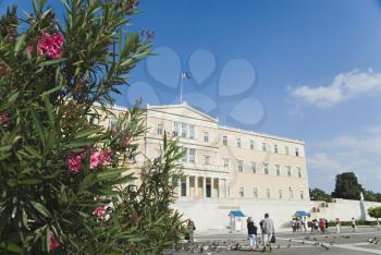 Tourists at a government building, Parliament Building, Syntagma Square, Athens, Greece