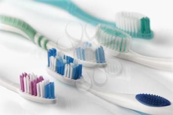 Close-up of toothbrushes
