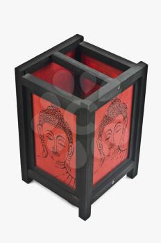 Paintings of Buddha on a lampshade