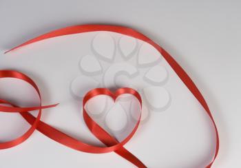Close-up of a heart shaped ribbon