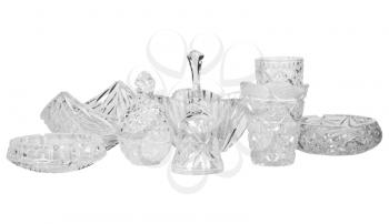 Assorted crystal utensils