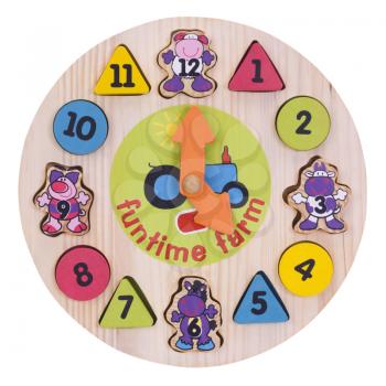 Close-up of a toy wall clock