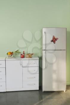 Refrigerator in the kitchen