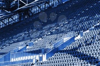 Empty seats in a rugby stadium, Aviva Stadium, Dublin, Republic of Ireland