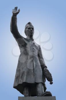 Low angle view of a statue, Jawaharlal Nehru statue, Bangalore, Karnataka, India