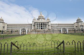 Facade of a government building, Vidhana Soudha, Bangalore, Karnataka, India