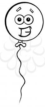 Royalty Free Clipart Image of a Smiling Balloon