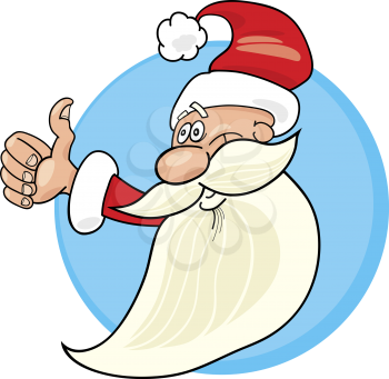 Royalty Free Clipart Image of a Cheerful Santa