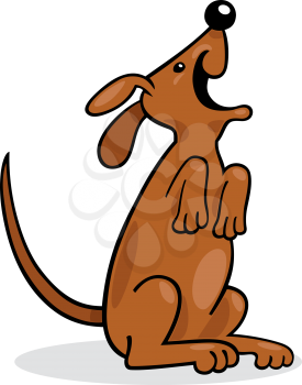 Royalty Free Clipart Image of a Barking Dog