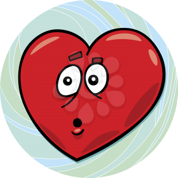 Royalty Free Clipart Image of a Startled Heart