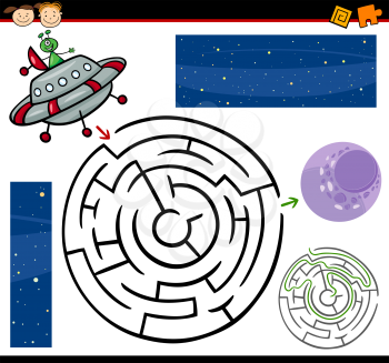 Royalty Free Clipart Image of an Alien Maze