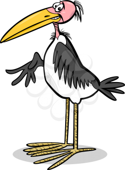 Royalty Free Clipart Image of a Marabou Stork