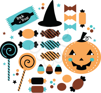 Royalty Free Clipart Image of Halloween Items