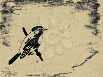 Royalty Free Clipart Image of a Grungy Bird Background