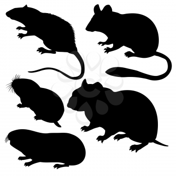 Royalty Free Clipart Image of Rodents