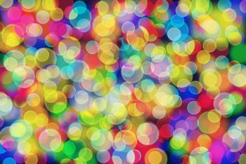 Royalty Free Clipart Image of a Colourful Background of Circles
