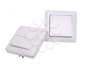 House electric switches on a white background.                    