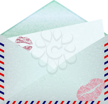 Envelope with paper sheet, EPS10 - vector graphics.
