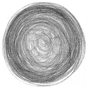 Abstract circle pencil scribbles background texture.