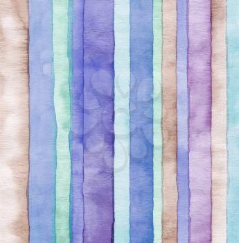 Abstract strip watercolor painted background.
