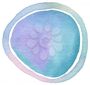 Circle watercolor painted background. Texture paper.