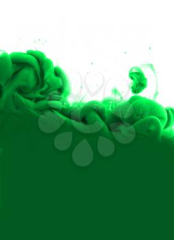 Acrylic colors in water. Abstract smoke background. Isolated.