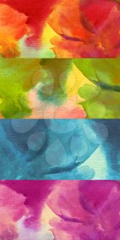 Collection of abstract watercolor painted background