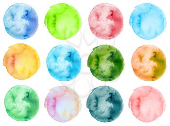 Collection of abstract watercolor painted background