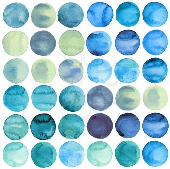 Circles Watercolor hand painted collection