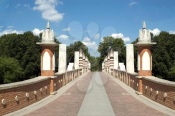 The brick bridge in Russia  in Moscow