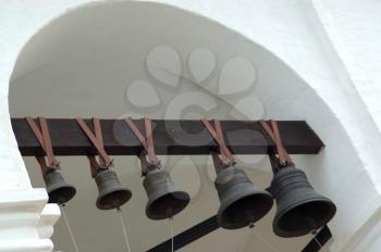 sonorous bells of a man`s monastery in Russia