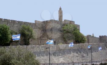 protective wall.David`s Tower-symbol Jerusalem