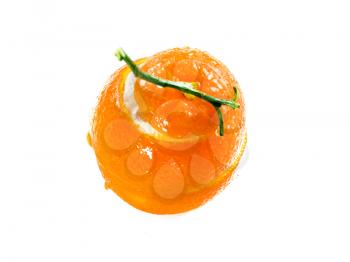 Peel of an orange isolated on white background 