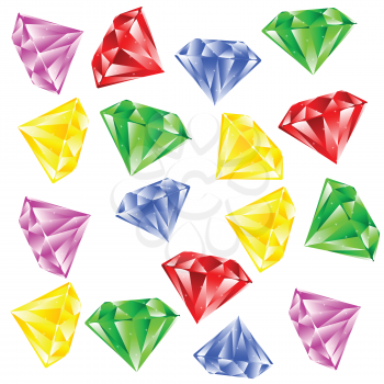 Royalty Free Clipart Image of Gems
