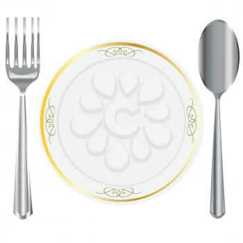 Royalty Free Clipart Image of a Table Setting