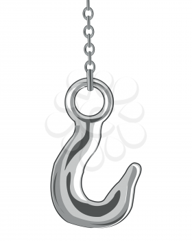 Vector illustration of the hook from tap on chain